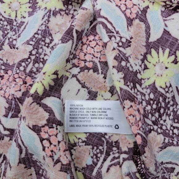 Ava and Viv Blouse Top Women 4X Brown Orange Flowy - Picture 5 of 7